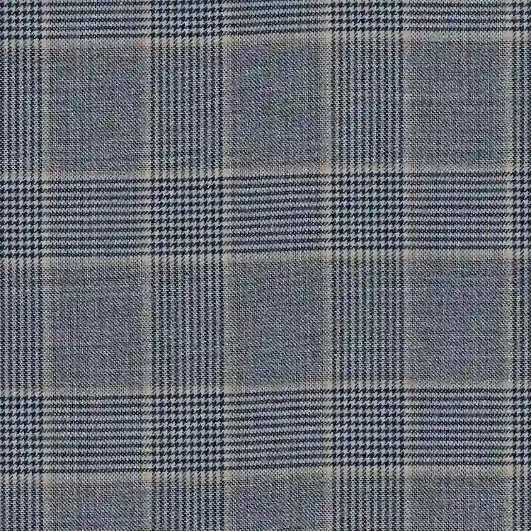 Navy and Gold Houndstooth Check