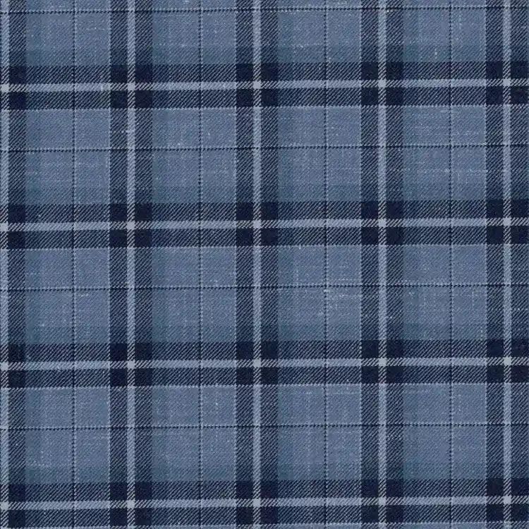 Navy Blue and Light Blue Check