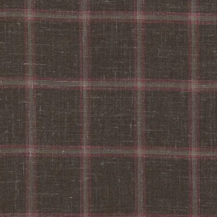 Chocolate Brown with Red Check