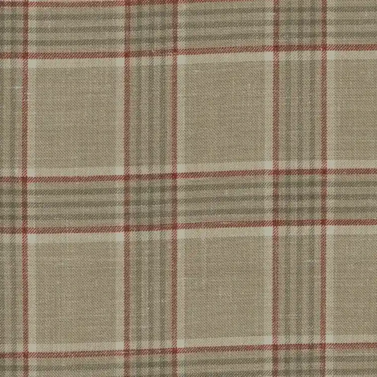 Tan with Red Check