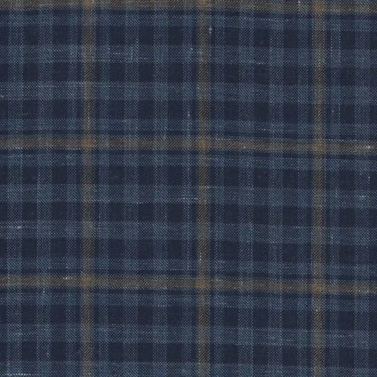 Navy with Brown Check