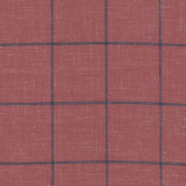 Persian Red with Blue Check