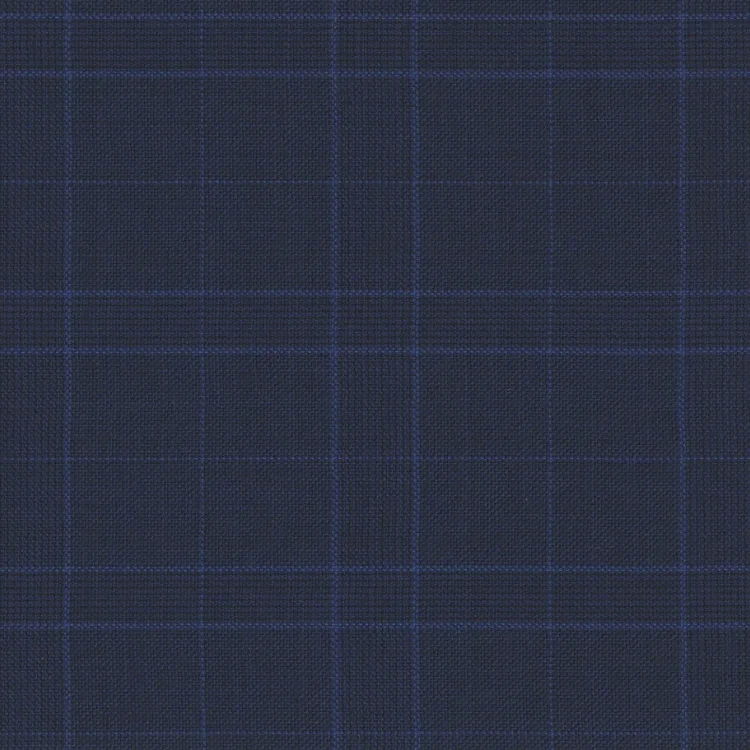 Navy with Light Blue Check