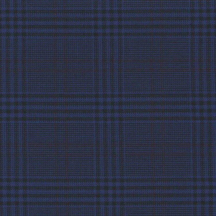 Blue with Maroon Check