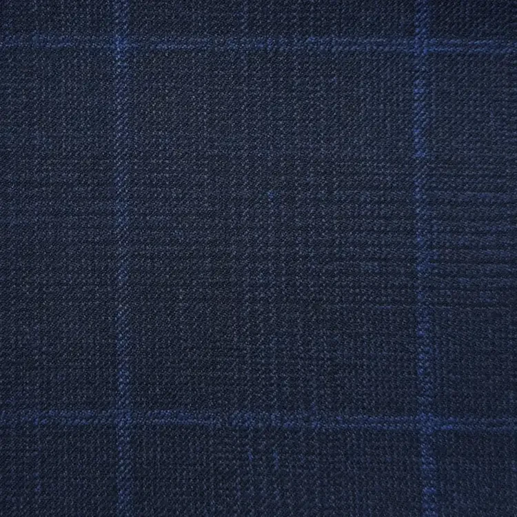 Dark Navy Blue Windowpane
