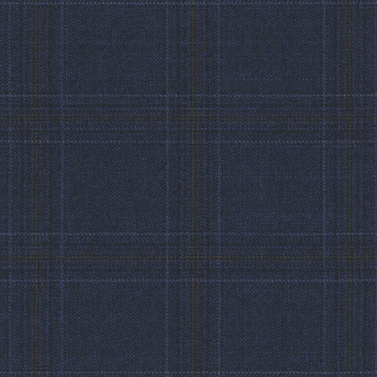 Navy with Copper and Light Blue Check