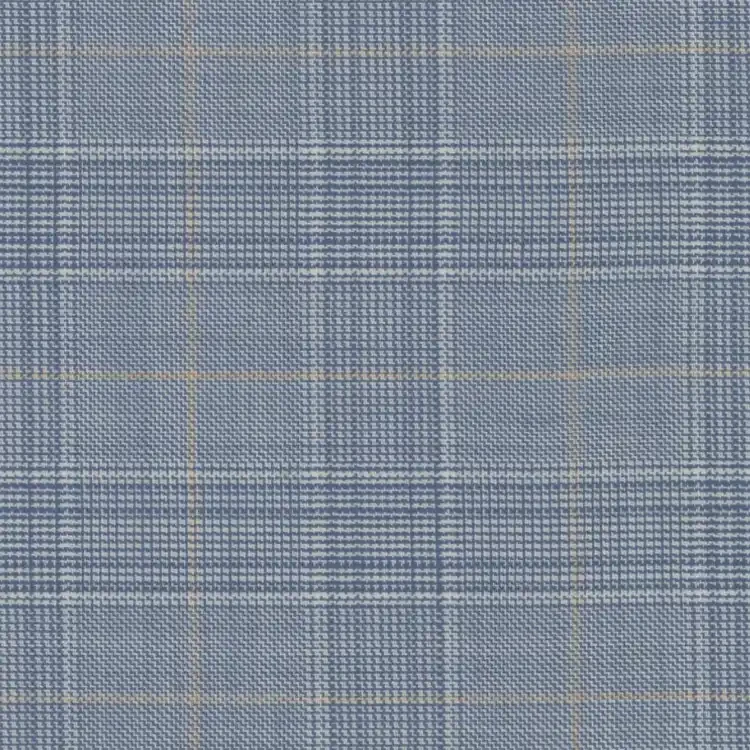 Light Blue with Tan Check