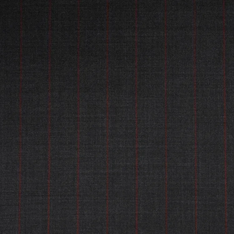 Charcoal Gray with Red Stripe