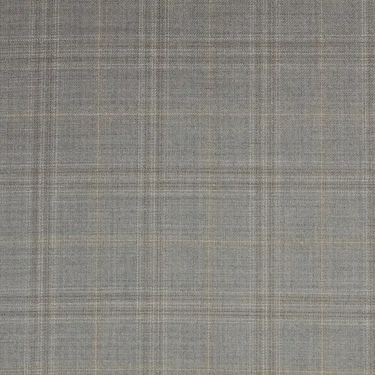 Light Gray with White and Gold Check