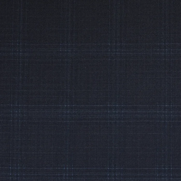 Navy with Light Blue Check
