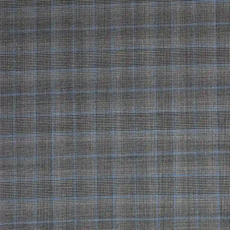 Light Gray with Light Blue Check