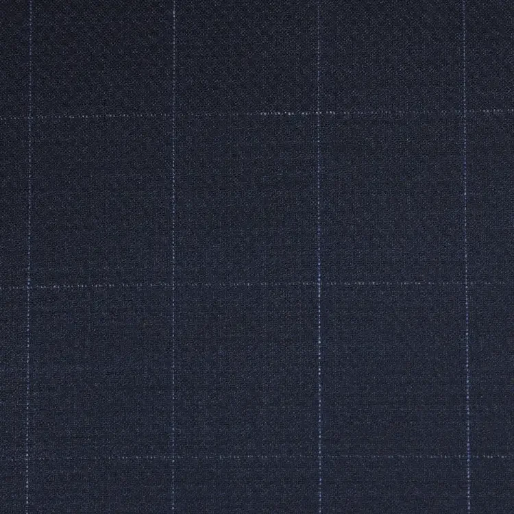 Midnight Blue Textured with Light Blue Check