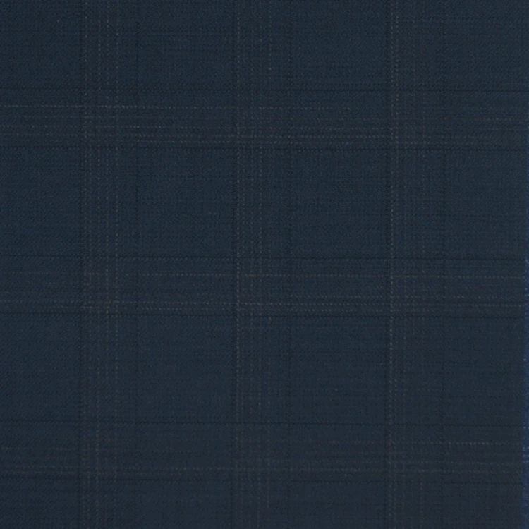 Midnight Blue with Brown Check
