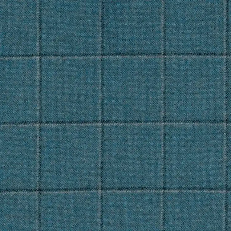 Teal with Navy and Silver Check Tweed