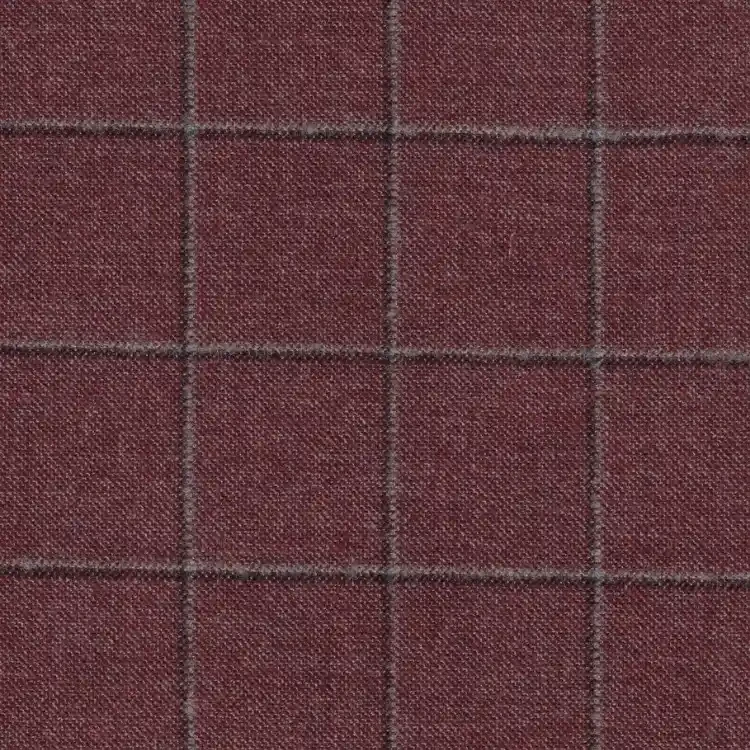 Red with Navy and Silver Check Tweed