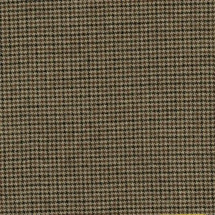 Sand, Black and Brown Houndstooth Tweed