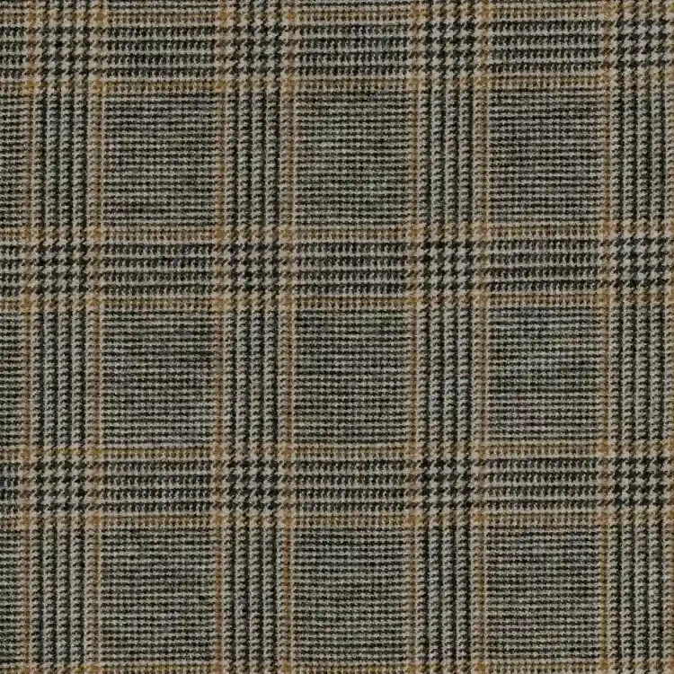 Cream with Black and Tortilla Brown Check Tweed