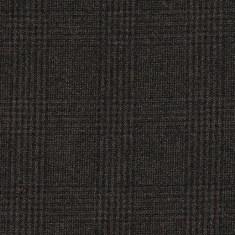 Black and Rust Brown Check Tweed