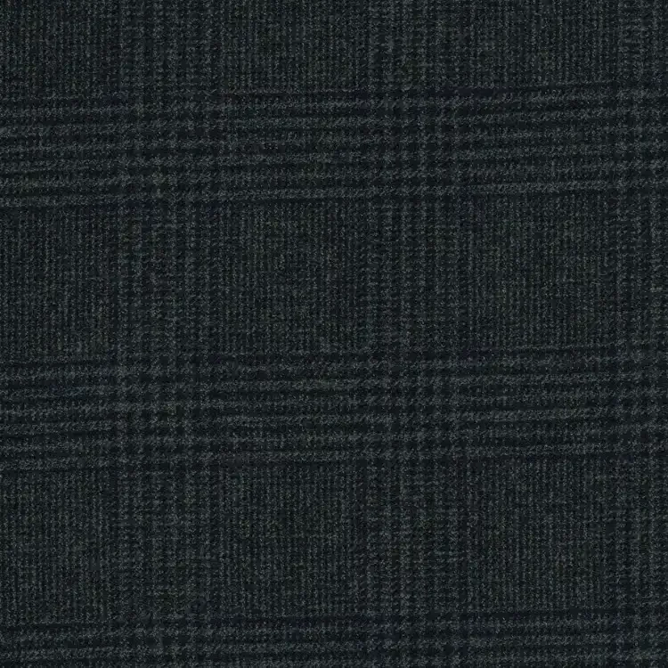 Navy and Green Check Tweed