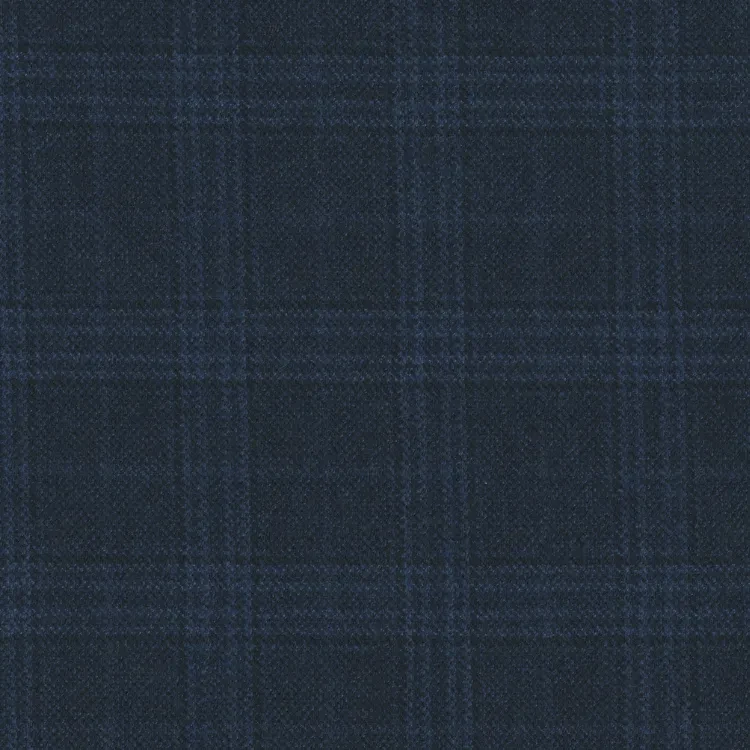 Blue Check Tweed Fabric