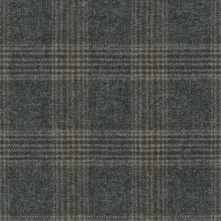 Taupe Brown with Brown Check Tweed Fabric