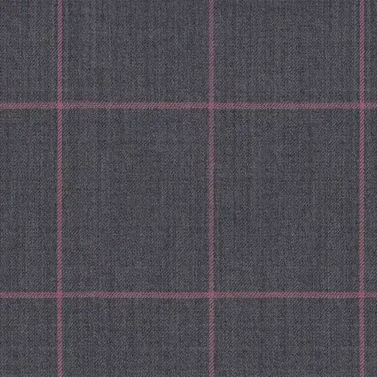 Light Gray with Pink Check