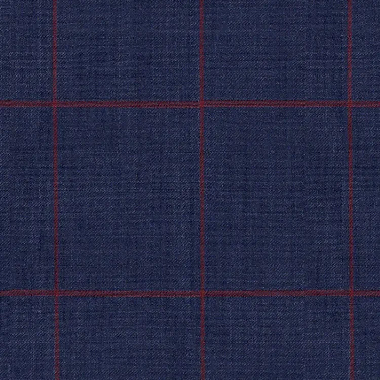 Royal Blue with Red Check