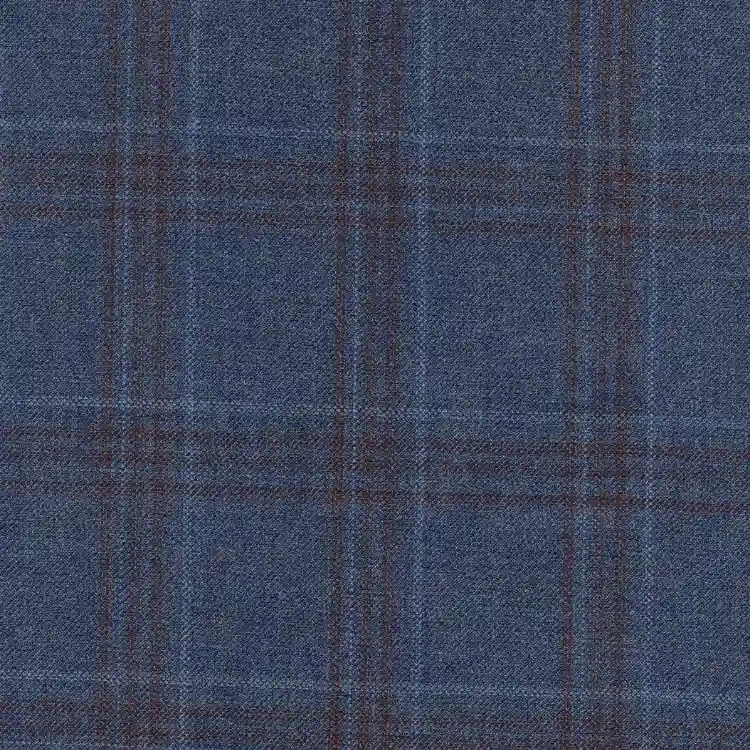 Yale Blue with Plum and Ligh Blue Check