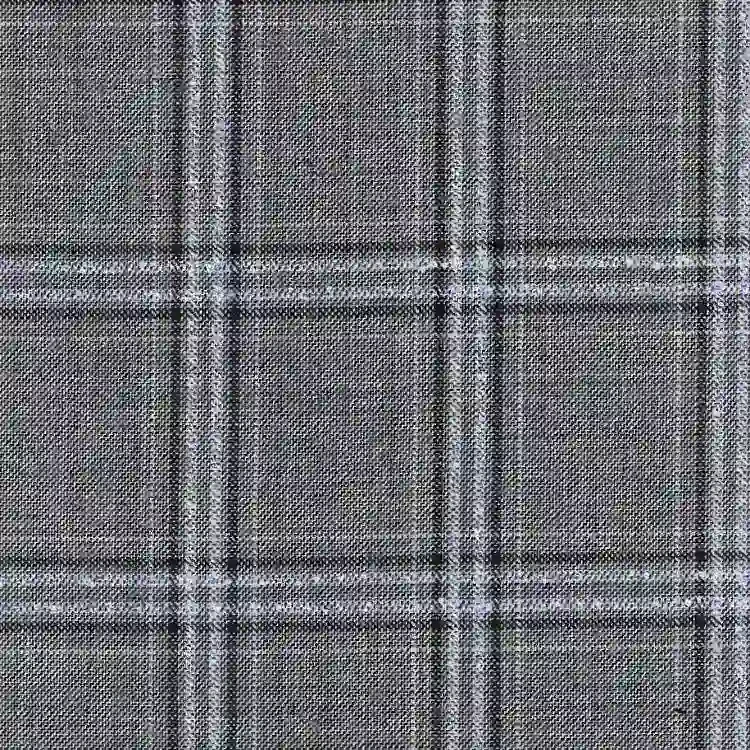 Gray with Black and Light Blue Check