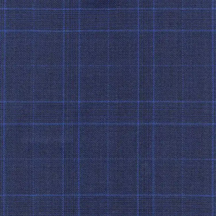 Navy Blue with Light Blue Check