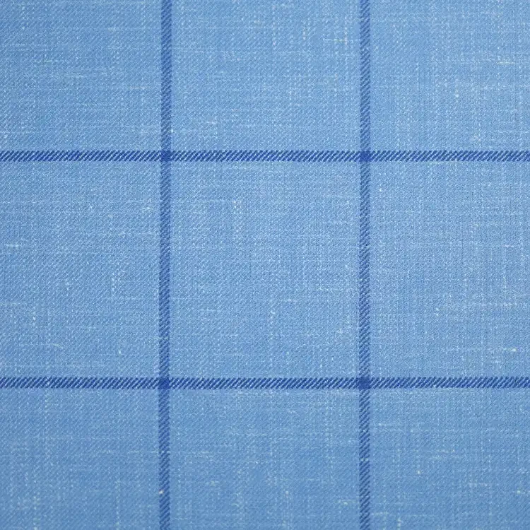 Sky Blue with Cobalt Blue Windowpane