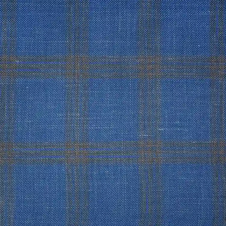 Azure Blue with Golden Yellow Windowpane