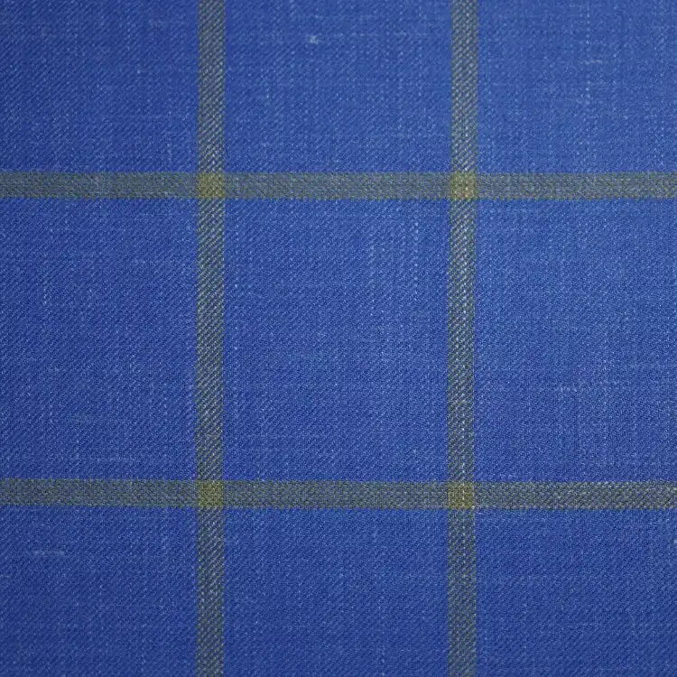 Cobalt Blue with Golden Yellow Windowpane