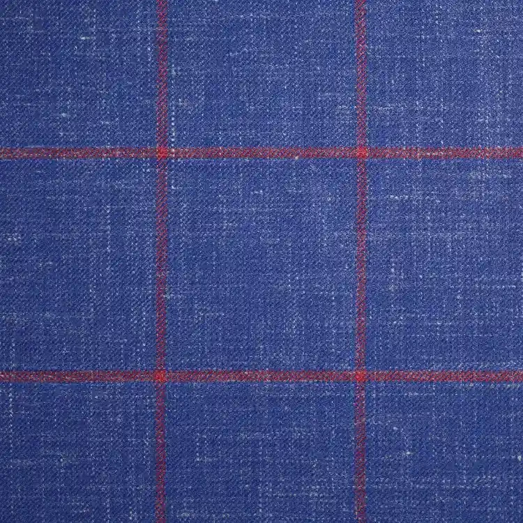 Prussian Bluw with Red Windowpane