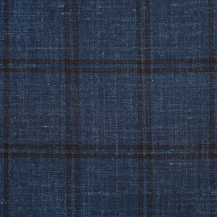 Dark Teal with Brown Windowpane