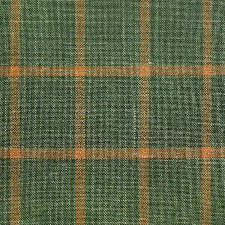 Light Green with Orange Windowpane