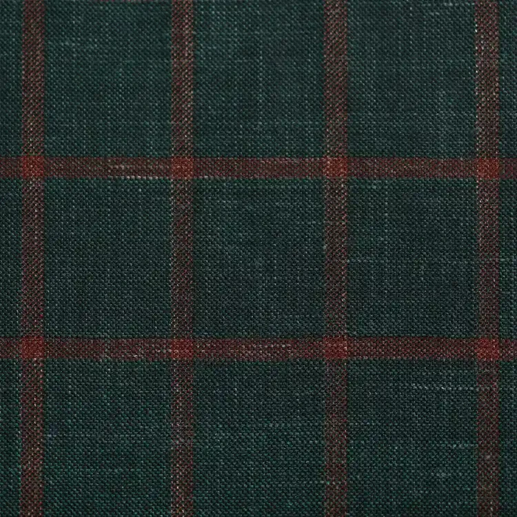 Forest Green Brown Windowpane