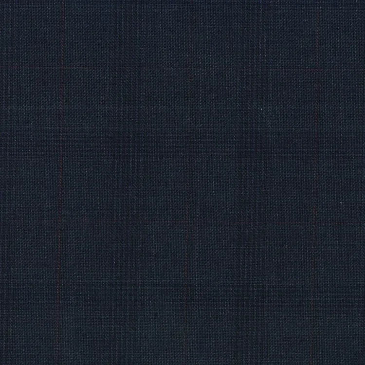 Navy with Burgundy Check