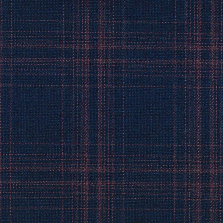 Navy with Cherry Check