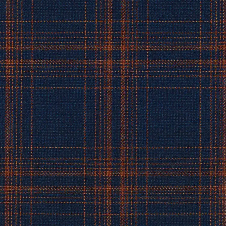 Navy with Orange Check