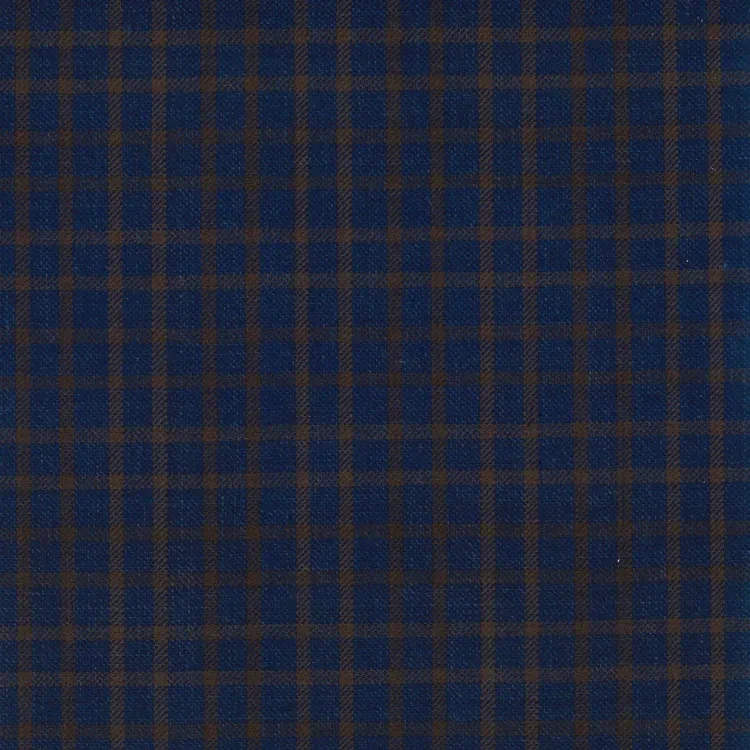 Navy with Brown Check