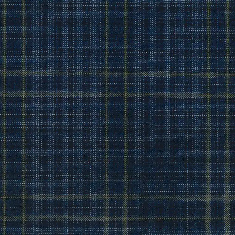 Navy with Metallic Gold Check