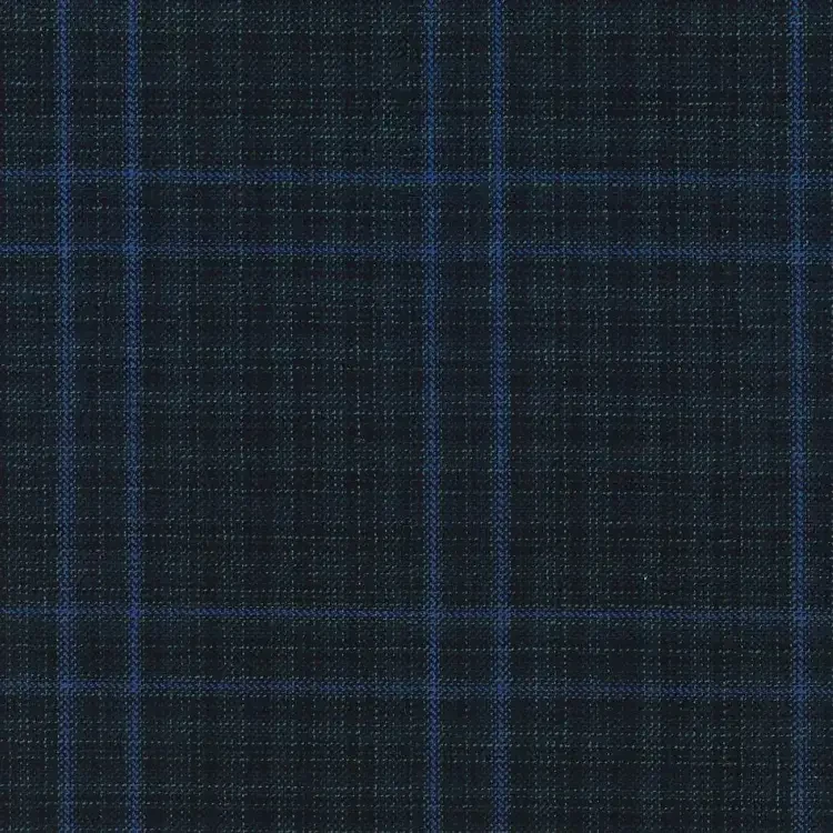 Forest Green with Light Blue Check