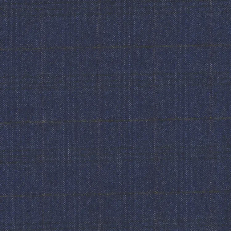 Navy With Brown Check