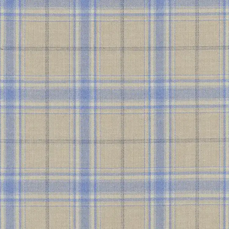 Tan and Blue Check