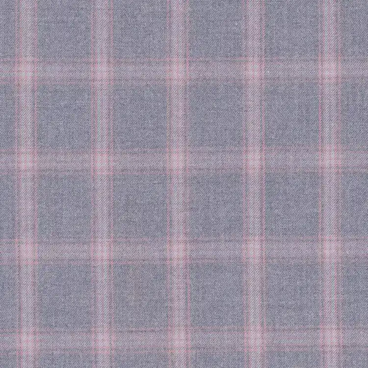Dull Purple with Salmon Check