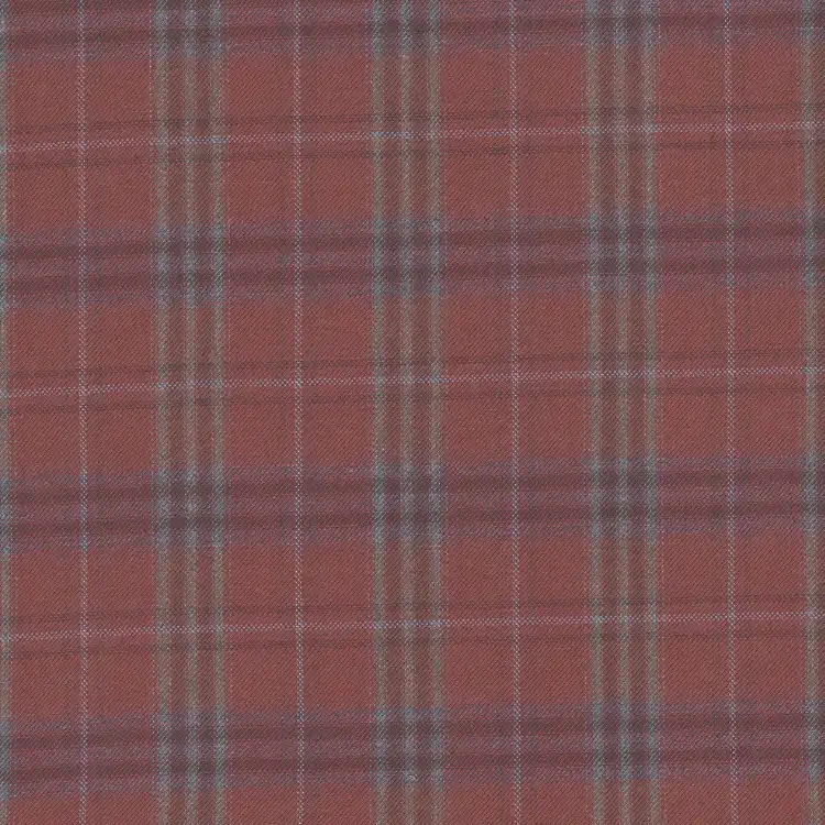 Burnt Orange with Light Blue Check