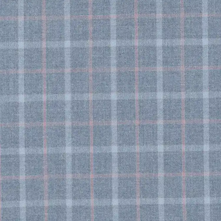 Dull Purple with Salmon Check