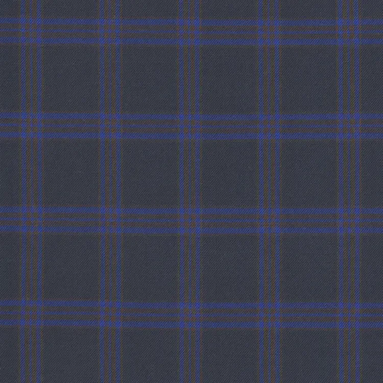 Black Forest Green with Blue and Brown Check