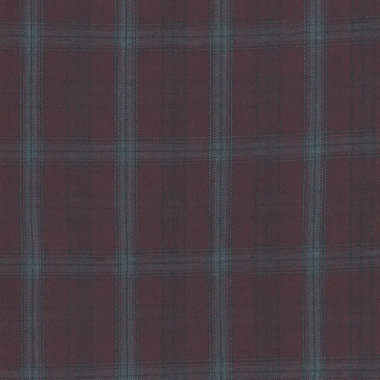 Maroon with Gray Windowpane